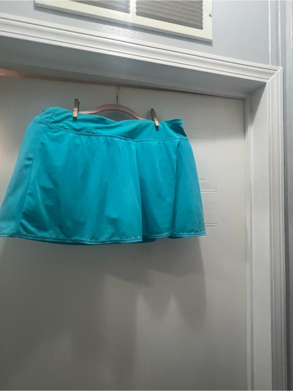 Kim Rogers Turquoise Swim Skirt with Brief Size Large